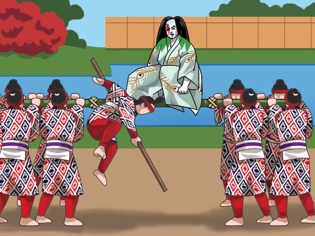 花四天との大立廻り