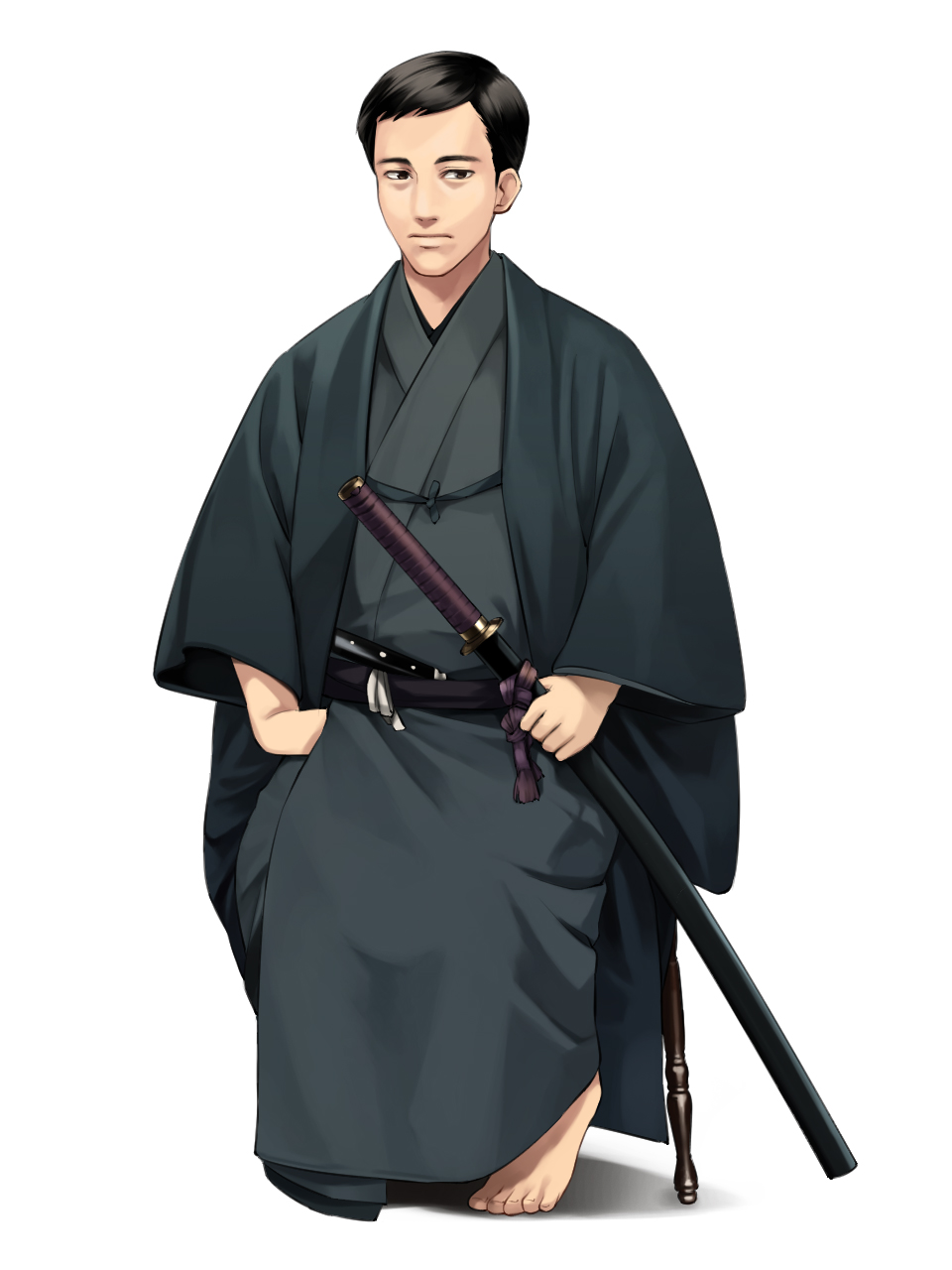 愛刀を手にした高杉晋作