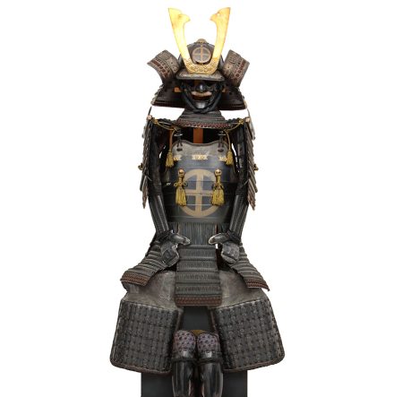 黒漆塗変わり轡紋入り桶側二枚胴具足