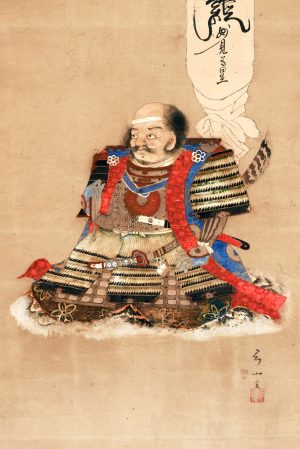 日本画 加藤清正公図 谷山筆