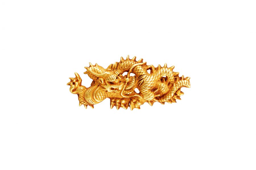 金無垢龍 目貫