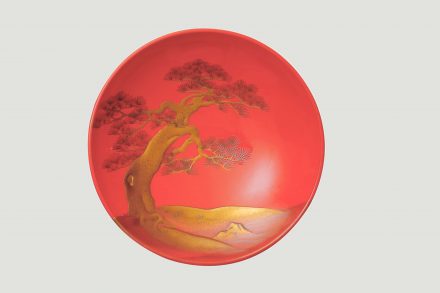 山本春正 三友蒔絵朱三重盃