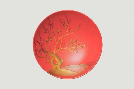 山本春正 三友蒔絵朱三重盃