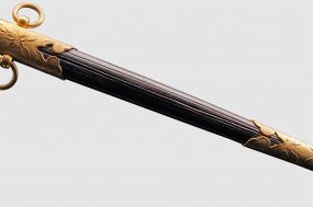海軍士官 短剣拵（黒革鞘）