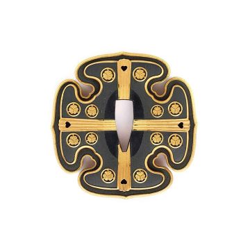 金梨子地葵紋散 糸巻太刀拵（太刀 銘 景依） 鍔