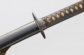 黒石目地鞘 打刀拵（刀 銘 近江大掾藤原行光）