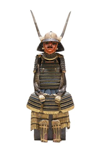 金箔押本小札紺糸威二枚胴具足