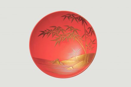 山本春正 三友蒔絵朱三重盃