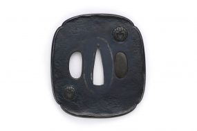 黒蝋色塗下り藤紋散し金具 脇差拵（後藤一乗一作拵）