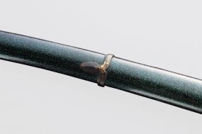桐紋図揃金具 腰笛巻青貝微塵塗鞘 打刀拵