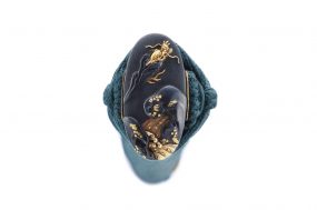 黒蝋色塗鞘 大小拵（脇差 銘 近江守法城寺橘正弘）