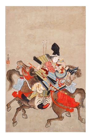 守益画 巴御前図一幅
